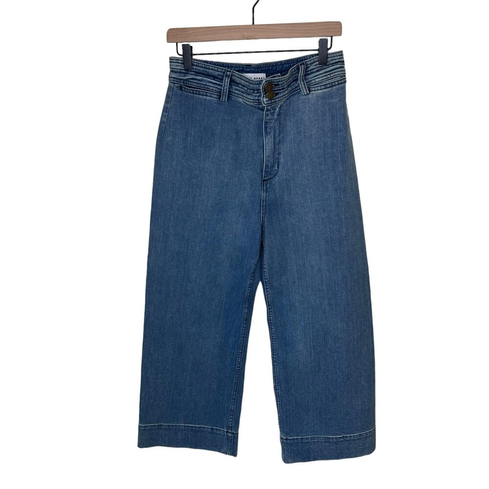 APIECE APART Wide Leg Crop Denim Jeansn Size 10